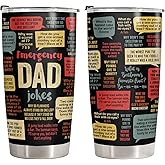 34HD Funny Dad Joke Tumbler 20 oz with Lid Stainless Steel, Daddy Quote Design Cup for Father's Day Gift - Birthday Present to Men & Papa
