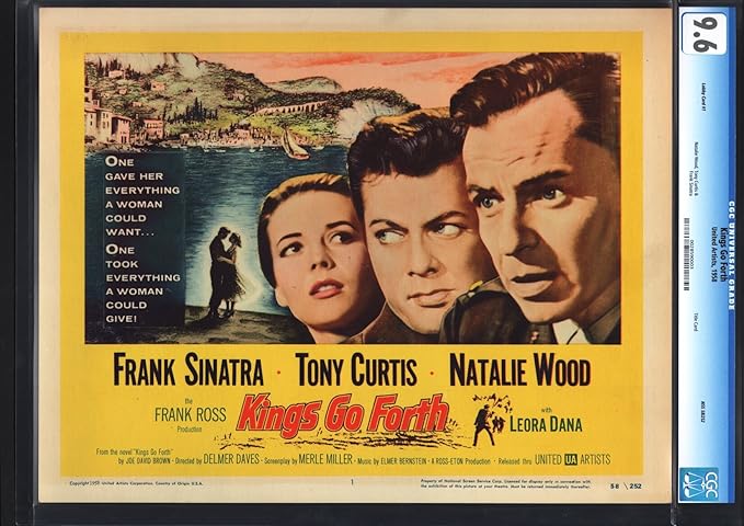 Amazon Com Movie Poster Kings Go Forth Sinatra Natalie Wood Cgc Nm Title Card Nm Entertainment Collectibles