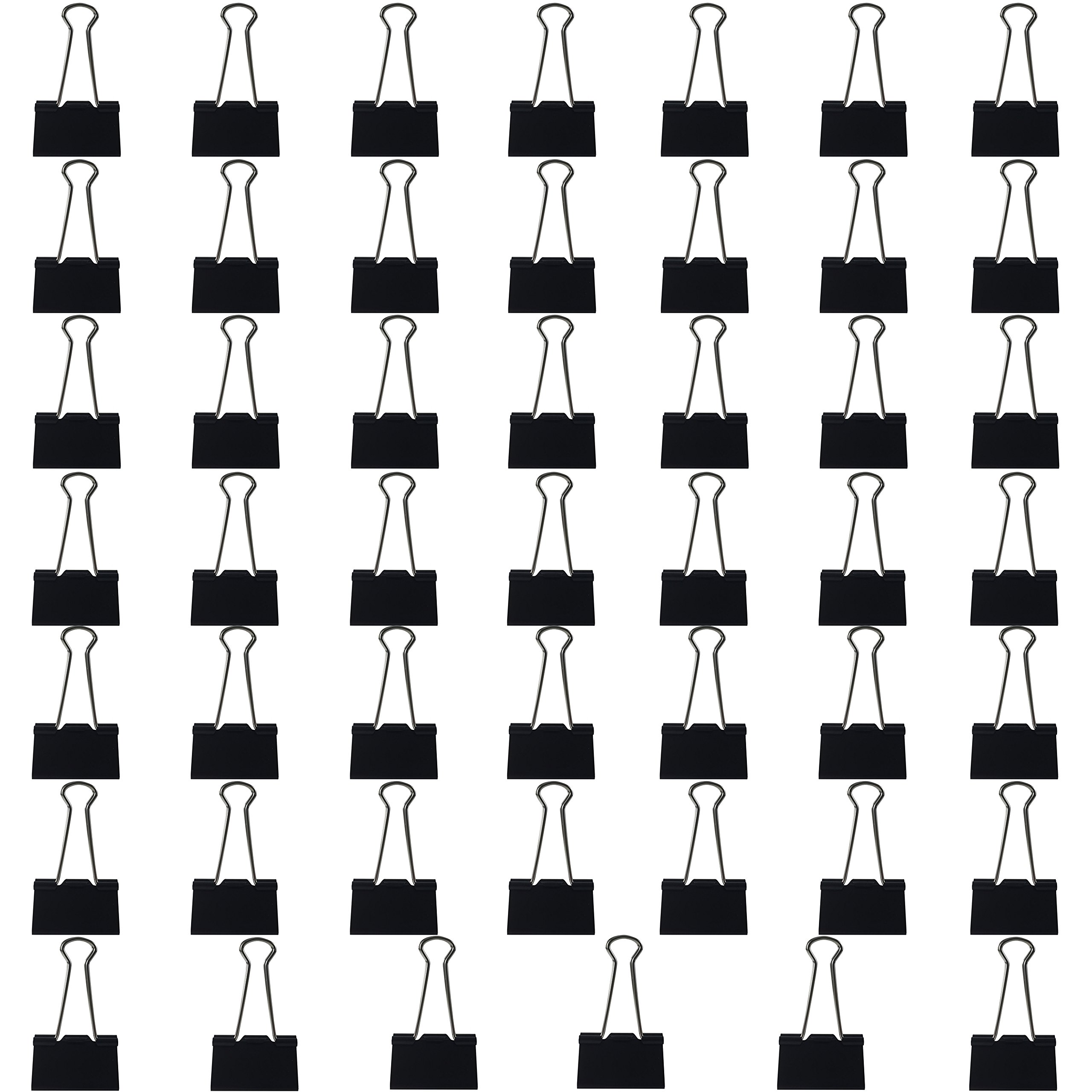 Clipco Binder Clips Large 1.5-Inch Black (48-Pack)