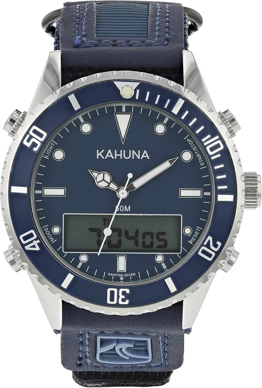 KAHUNA K5V-0011G - Reloj deportivo para hombre con correa de nailon y poliuretano RIP resistente al agua hasta 50 metros