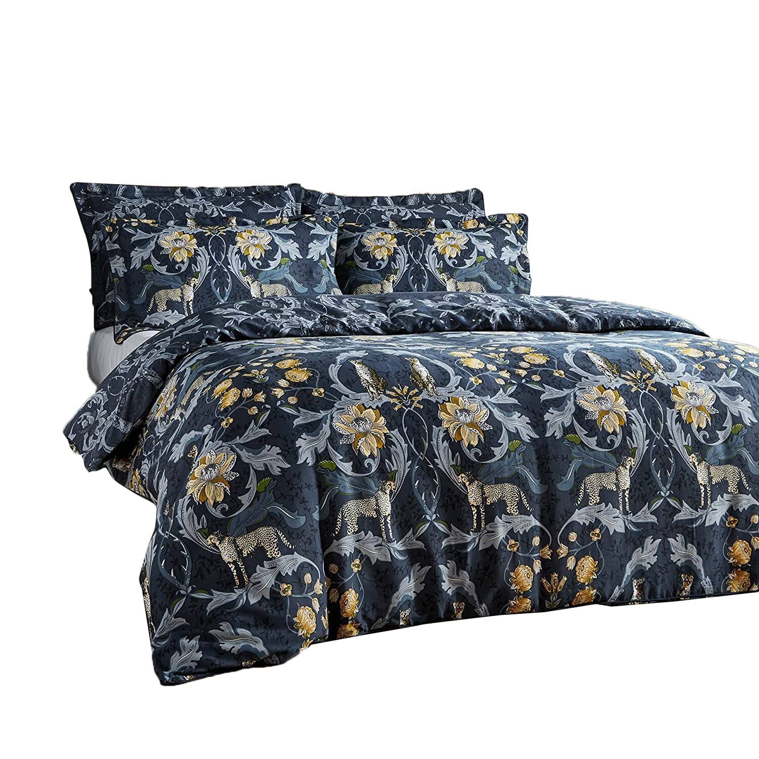 Paoletti Contemporary Nouvilla Duvet Cover and Pillowcase Set, Multi, Single