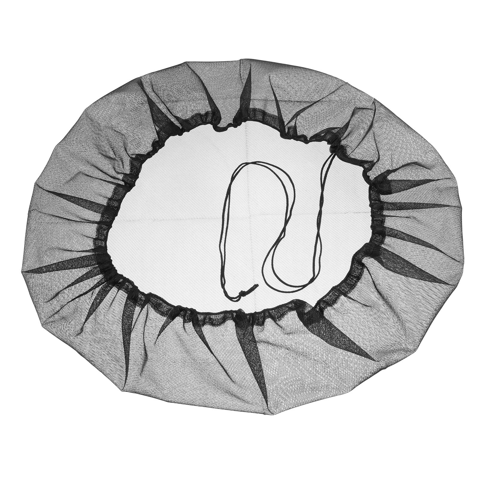 PATIKIL 33.5" OD Rain Barrel Mesh Cover, Net Cover with Drawstring Netting Screen Water Collection Rain Bucket Protector for Outdoor Garden, Black