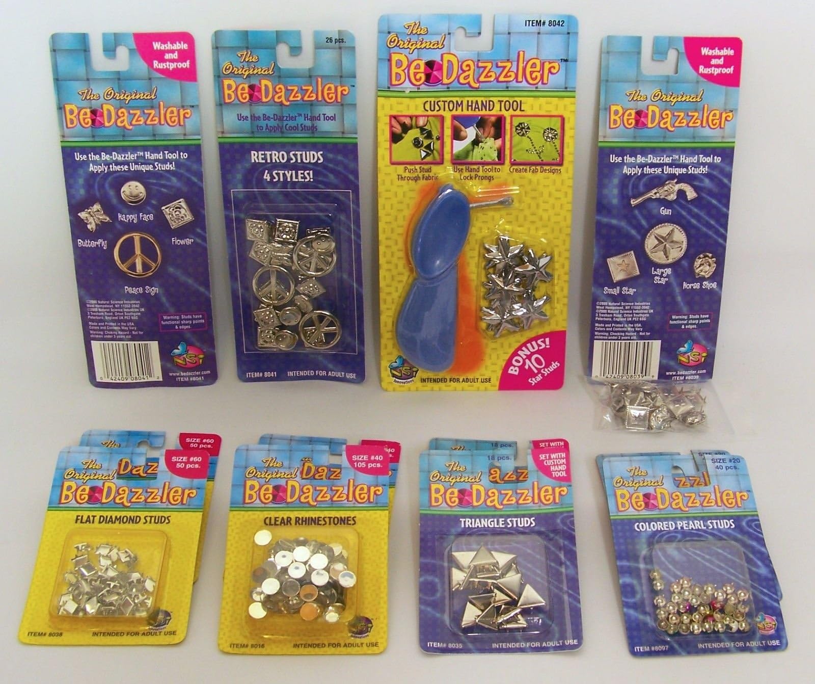 Original Bedazzler Kit Rhinestones Studs Handtool