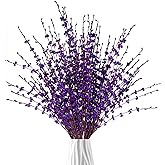 Sggvecsy 10 Pcs 29.5’’ Long Artificial Jasmine Flowers Tall Fake Flower Bouquet Faux Jasmine Plants Dry Branches for Wedding Home Party Office Hotel Restaurant Kitchen Decoration(Dark Purple)