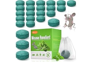 WAYSLA Mouse Rodent Repellent, 24 Pack Peppermint Oil Moth Balls for Rodents Indoor Outdoor Use, Safety for Humans & Pets, Squirrel Repeller, Spiders, Defense for Car Engines House