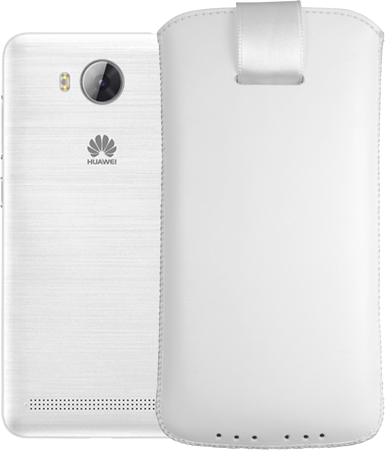 mumbi Genuine Leather Case Compatible with Honor 8 White - Image 3
