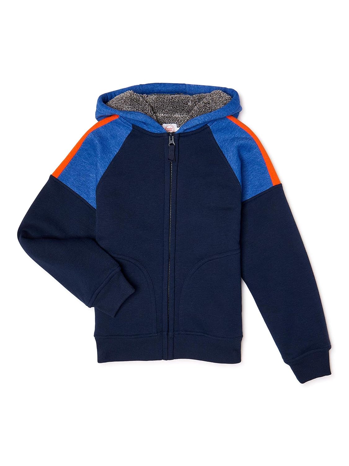 Buy Boy's Full Zip Sherpa Hoodie (Blue, Large 10/12) at Amazon.in