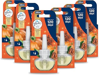 Glade Plug In Air Freshener Refill Pumpkin Spice Latte 6 x 20ml Pack