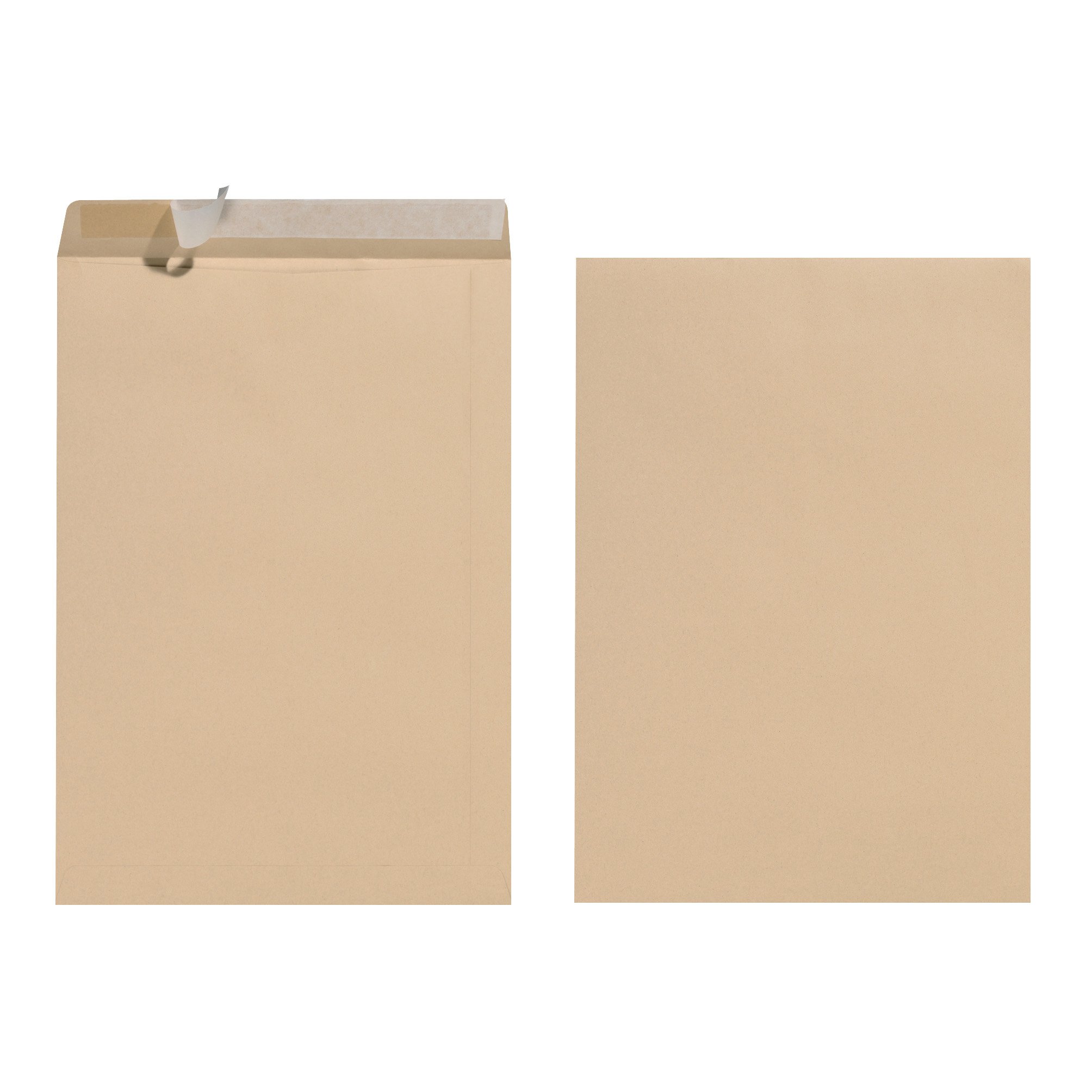 Herlitz Envelopes B4 100 g Self-Adhesive Recycled Paper Blue Angel Pack of 10 Shrink-Wrapped Brown