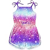Lindanina Toddler Girls Romper Sleeveless Adjustable Tie-Up Strap Short Jumpsuits Summer Clothes 2-6 Years
