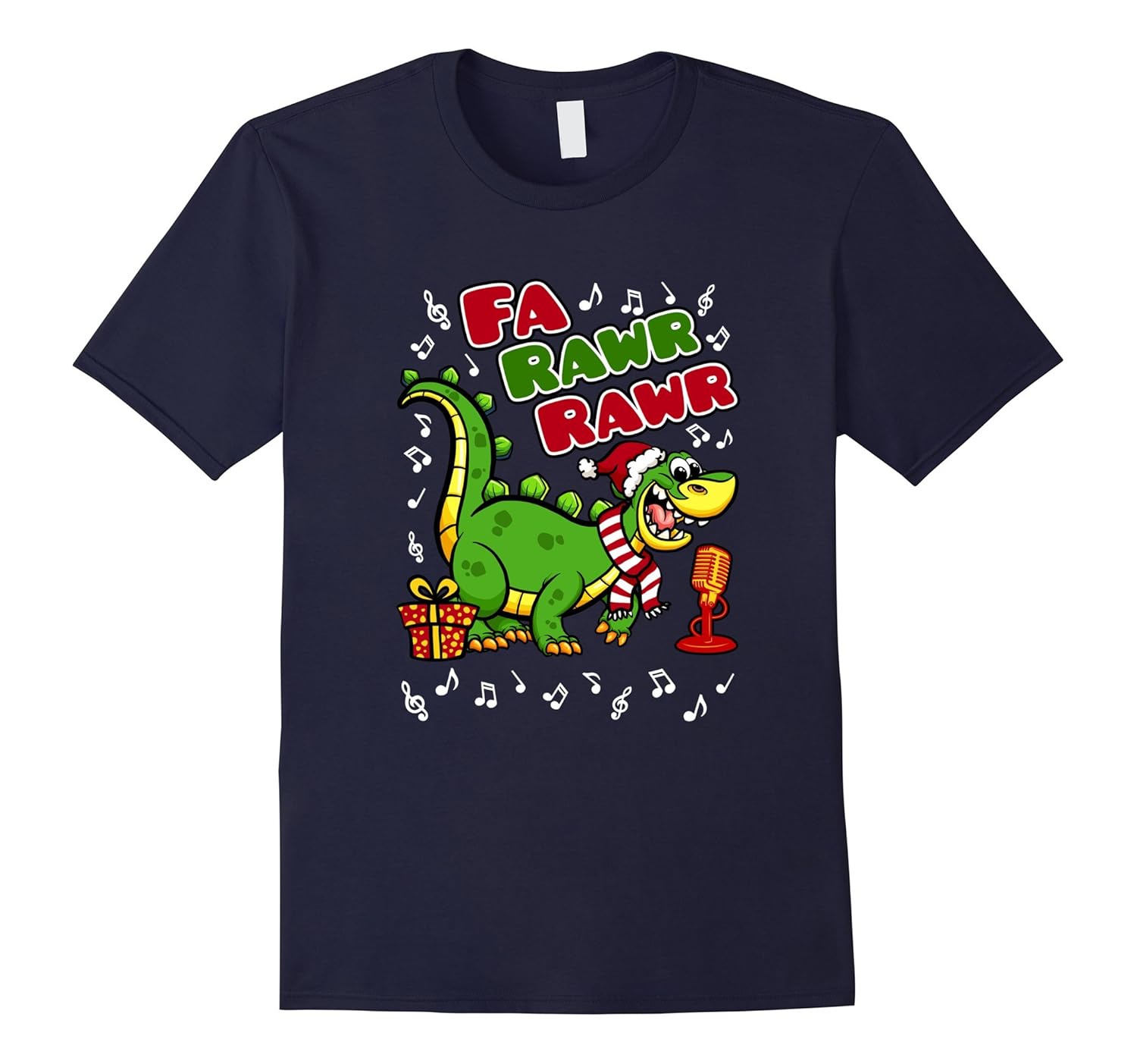 Dinosaur Christmas T-Shirt -- Fa Rawr Rawr-T-Shirt