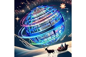 PRO STASH 2025 Upgraded Flying Orb Ball Toy with LED Lights, Cosmic Boomerang Hover Orb Ball for Kids & Adults, for Indoor/Outdoor Fun Cool Holiday Magic Toy (Blue)