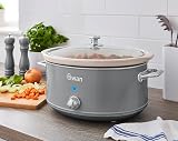 Swan Retro Slow Cooker 6.5L 320W Grey 3 Temp Keep Warm view 2