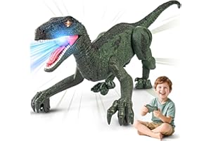 Rcfunkid Dinosaur Toys for Kids, 2.4GHz Remote Control Dinosaur with Walking, Realistic Sounds, Demo Mode, Rechargeable Jurassic Toys for 3-5, 5-7, 8-12, Birthdays, Parties, Children’s Day