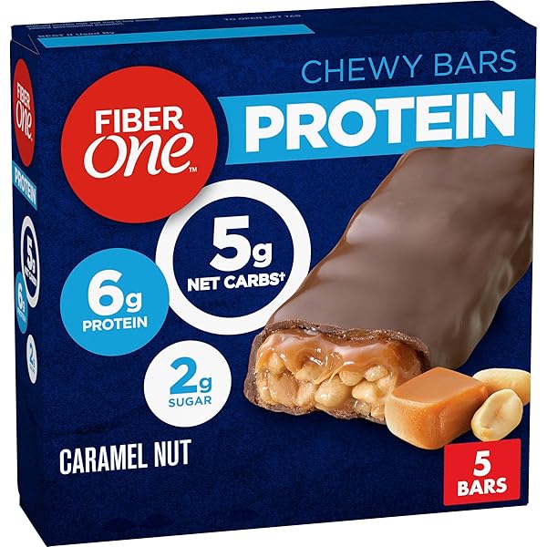 FIBER ONE CHEWY PROTEIN BARS, CARAMEL NUT, PROTEIN...