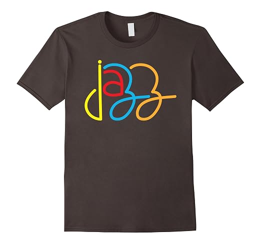 Mens Funny Jazz Signature T-shirt 2XL Asphalt