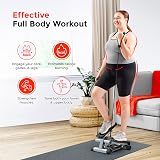 Sunny Health Fitness Mini Stepper with Resistance Bands LCD Monitor view 2