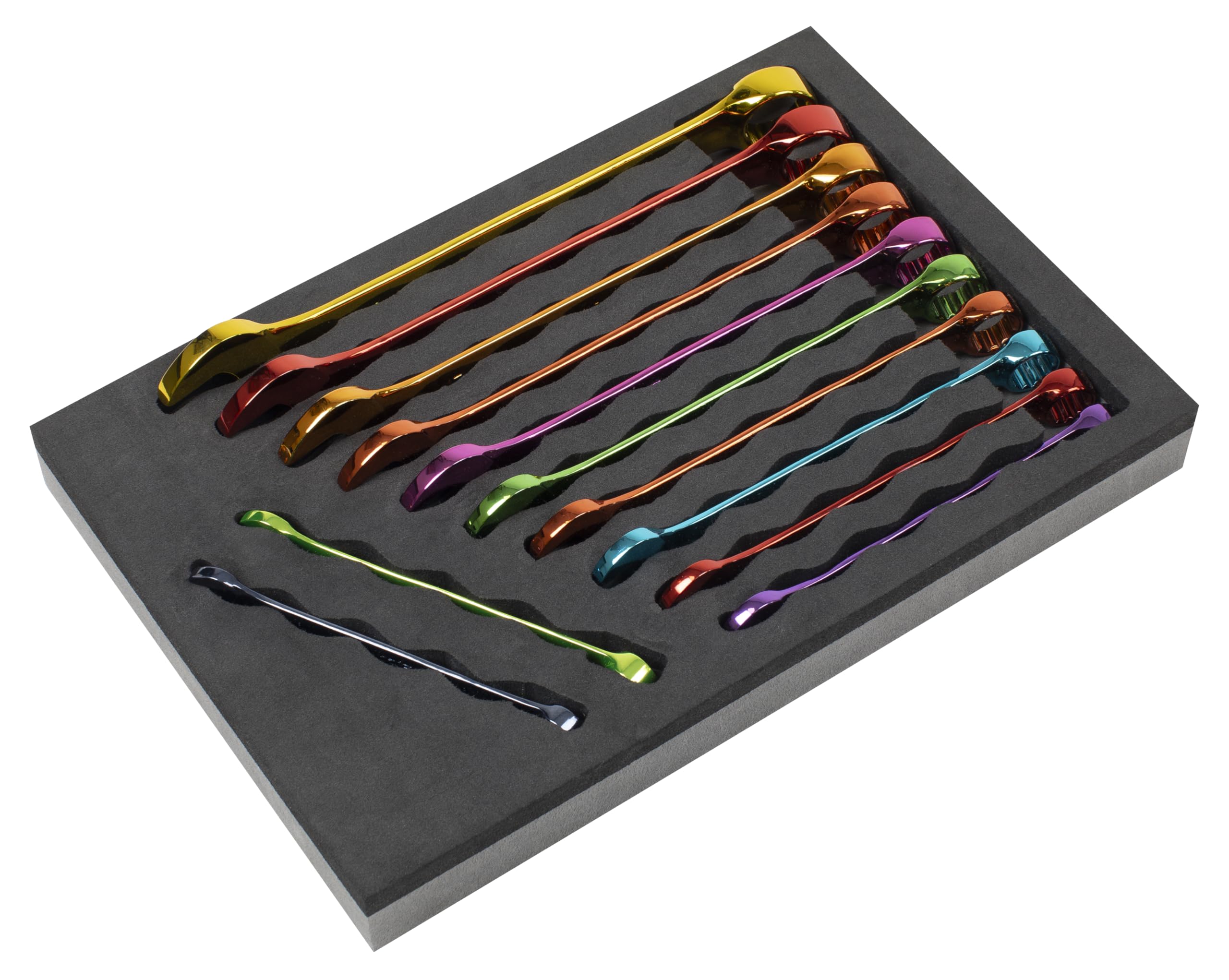 Sealey 12pc Multi-Coloured Combination Spanner Set - AK63267
