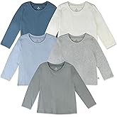 HonestBaby Unisex-Baby Organic Cotton Long Sleeve Tshirts Multipack