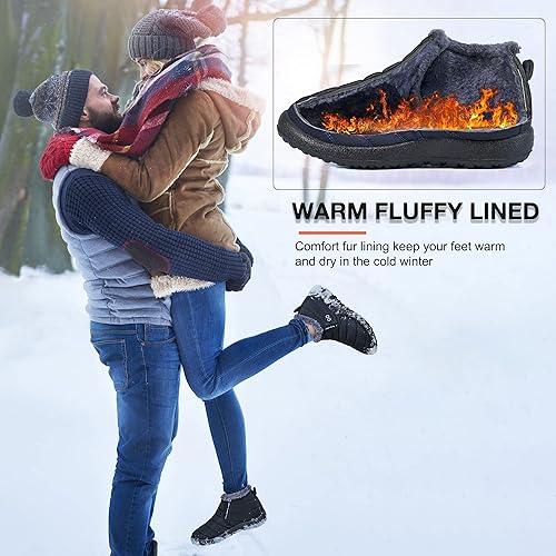 HARENCE Snow Boots for Women Winter Boot with Comfortable Warm Fur