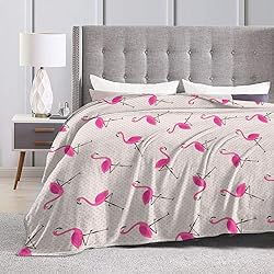 Duduho Pink Flamingos Bed Blanket Ultra Soft Throw