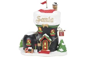 Department 56 North Pole Village Santa's Boot Shop Lit Building, 6.5 Inch, Multicolor
