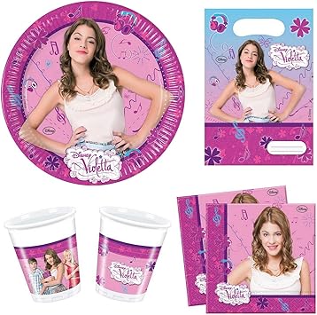Kit Decoration Anniversaire Violetta Pour 8 Personnes Amazon Fr High Tech