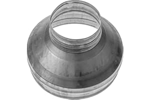 Repa Market 8" to 4" Inch Duct Reducer/Increaser – Galvanized Steel Vent Pipe Adapter HVAC & Dryer Vent Systems – Round Metal