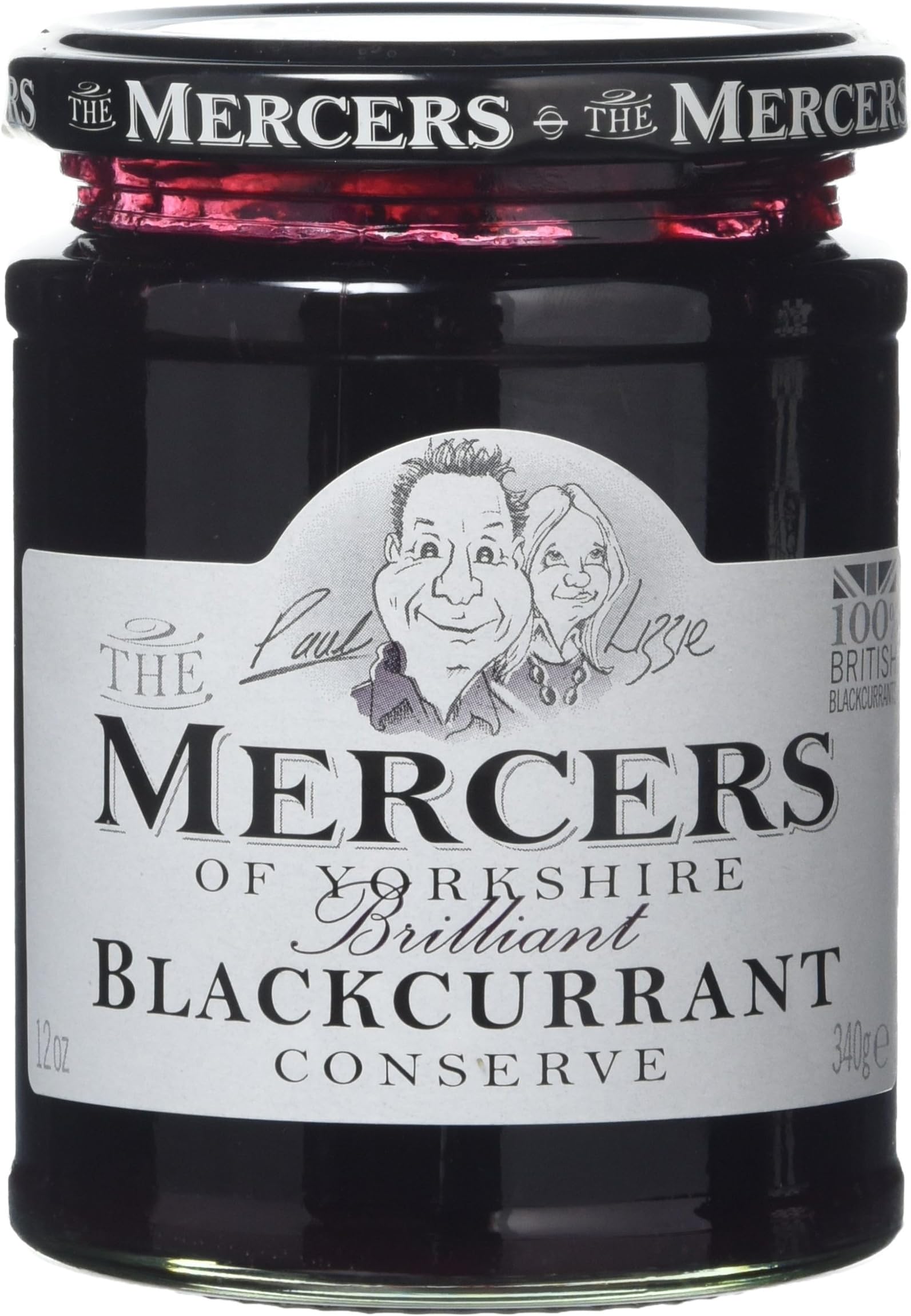 Mercers Blackcurrant Conserve 340 g (Pack of 6)