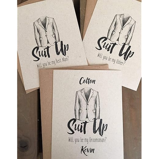 Personalized Ring Bearer Proposal Card - Suit Up