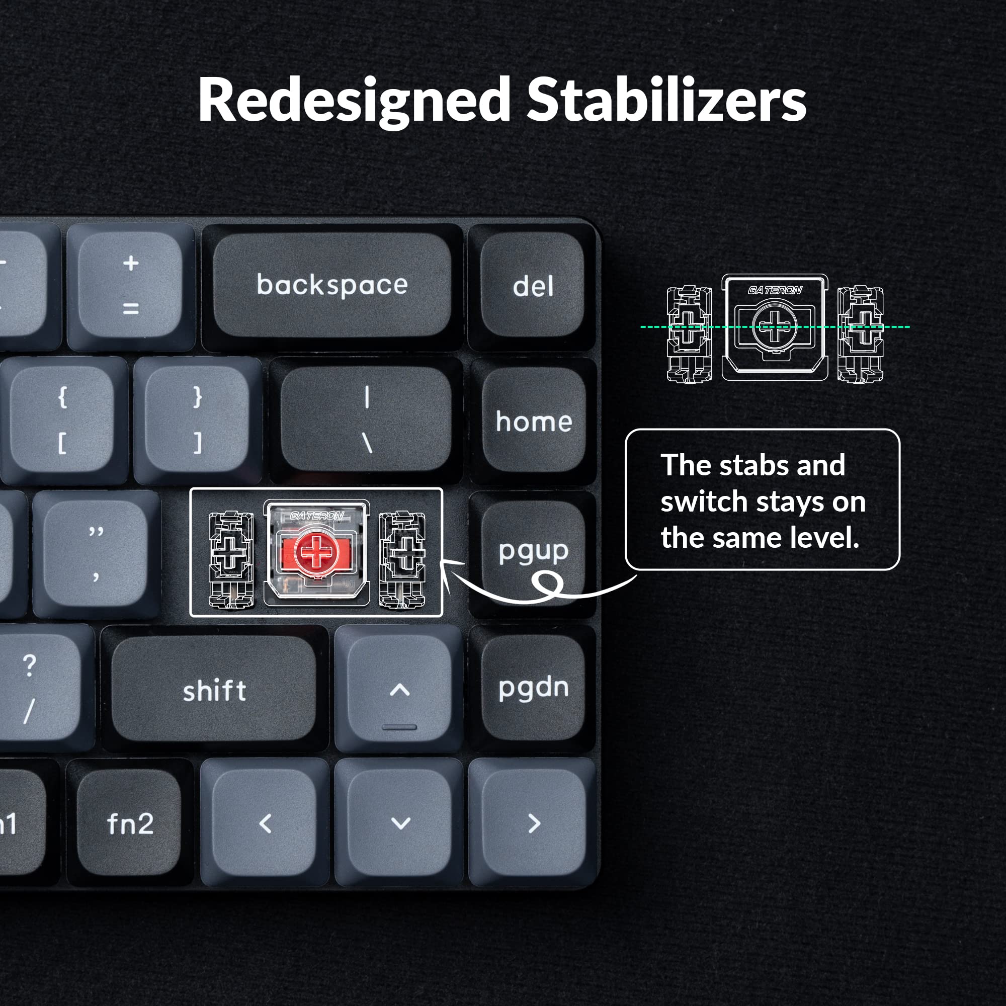 Keychron K7 Pro QMK/VIA Ultra-Slim Hot-swappable Wireless Bluetooth Custom Mechanical Keyboard, 65% Layout Programmable Macro RGB Backlight with Low-Profile Gateron Brown Switch for Mac Windows Linux