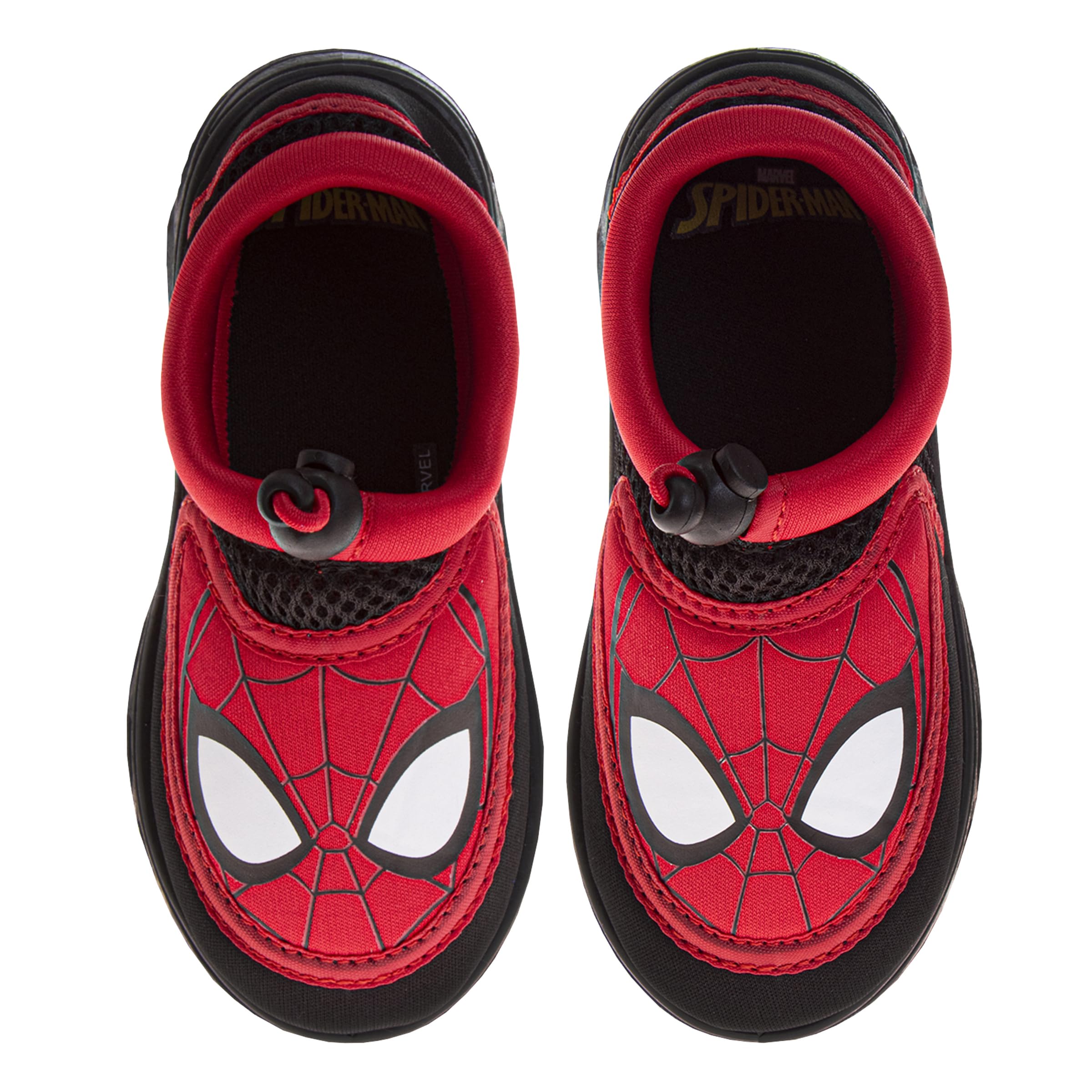 Photo 1 of Josmo Kids Spiderman Water Shoes - Pool Aqua Socks Slip On Quick Dry - Red Black Spidey (Size 7-8 Toddler)
