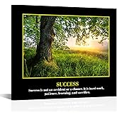 KREATIVE ARTS Success Is Not An Accident Canvas Wall Art - Motivational Quotes for Home & Office - Achieve Goals with Inspiring Home Office Decor 20x24inch Ready to Hang