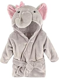Hudson Baby Animal Plush Bathrobe, Pretty Elephant, 0-9 Months