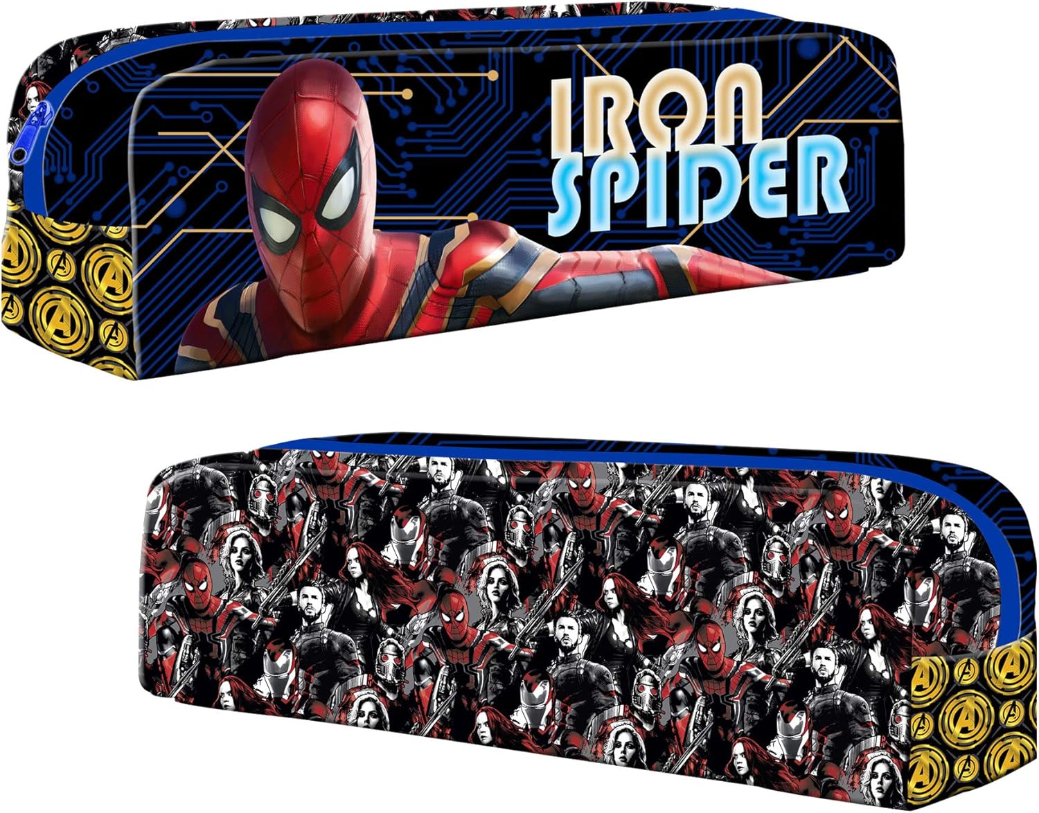 Children's 20cm Pencil Case Holiday, Back to School - Iron Spiderman, Multicolour