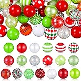 Sasylvia 100 Pcs 20 mm Rhinestone Beads Shine Disco Ball Bubblegum Plastic Chunky Loose Round Spacer Beads for Jewelry Making DIY Craft Pen Bracelet Supplies(Bright Color,Elegant Style)