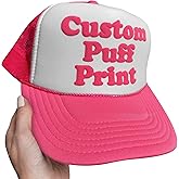 Custom Puff Print Trucker Hat Add Your Text Custom Hat for Men Women Customizable Trucker Hat with Snapback