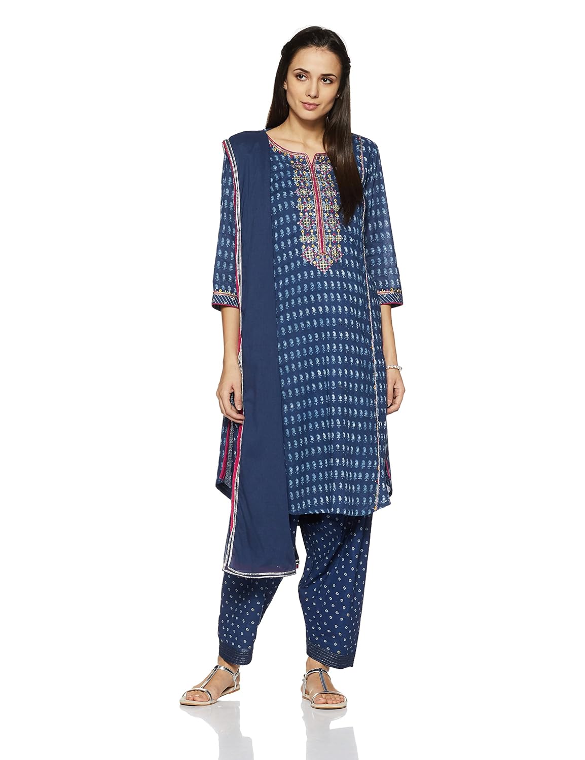 biba women's straight salwar suit