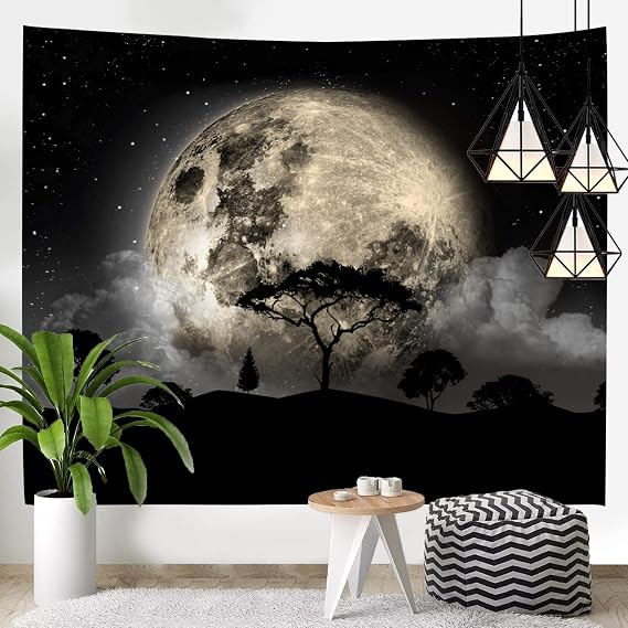 Kamalove Moon Tapestries, Galaxy Tapestry Wall Hanging