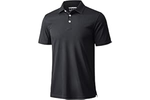 MAGCOMSEN Men's Polo Shirts Quick Dry 3 Buttons Casual Work T Shirts Short Sleeve Golf Shirt Pique Jersey Outdoor Performance
