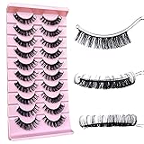 Russian D Curl Strip Lashes Fluffy False Eyelashes