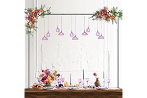 PINPON Over The Table Rod Stand with Clamps, Adjustable 27.95-100In Length 32.67-47In Height Black Metal Balloon Flower Table Arch Decoration for Party, Birthday, Wedding, Anniversary, Valentine's Day