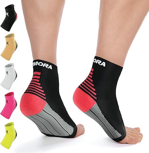 Rymora Plantar Fasciitis Foot Compression Sock Sleeves for Men and Women Relieves Pain