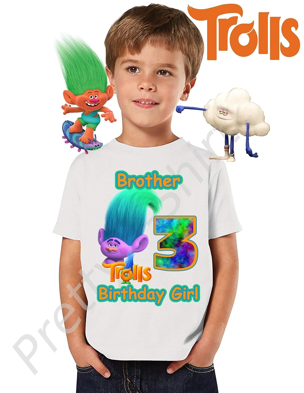 trolls birthday girl shirt