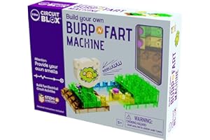 E-Blox Building Blocks STEM Circuit Kit, Build Your Own Burp & Fart Machine, Add Funny Sounds to Brick & Structure Science Projects, Birthday & Gag Gift, Boys, Girls, 5+