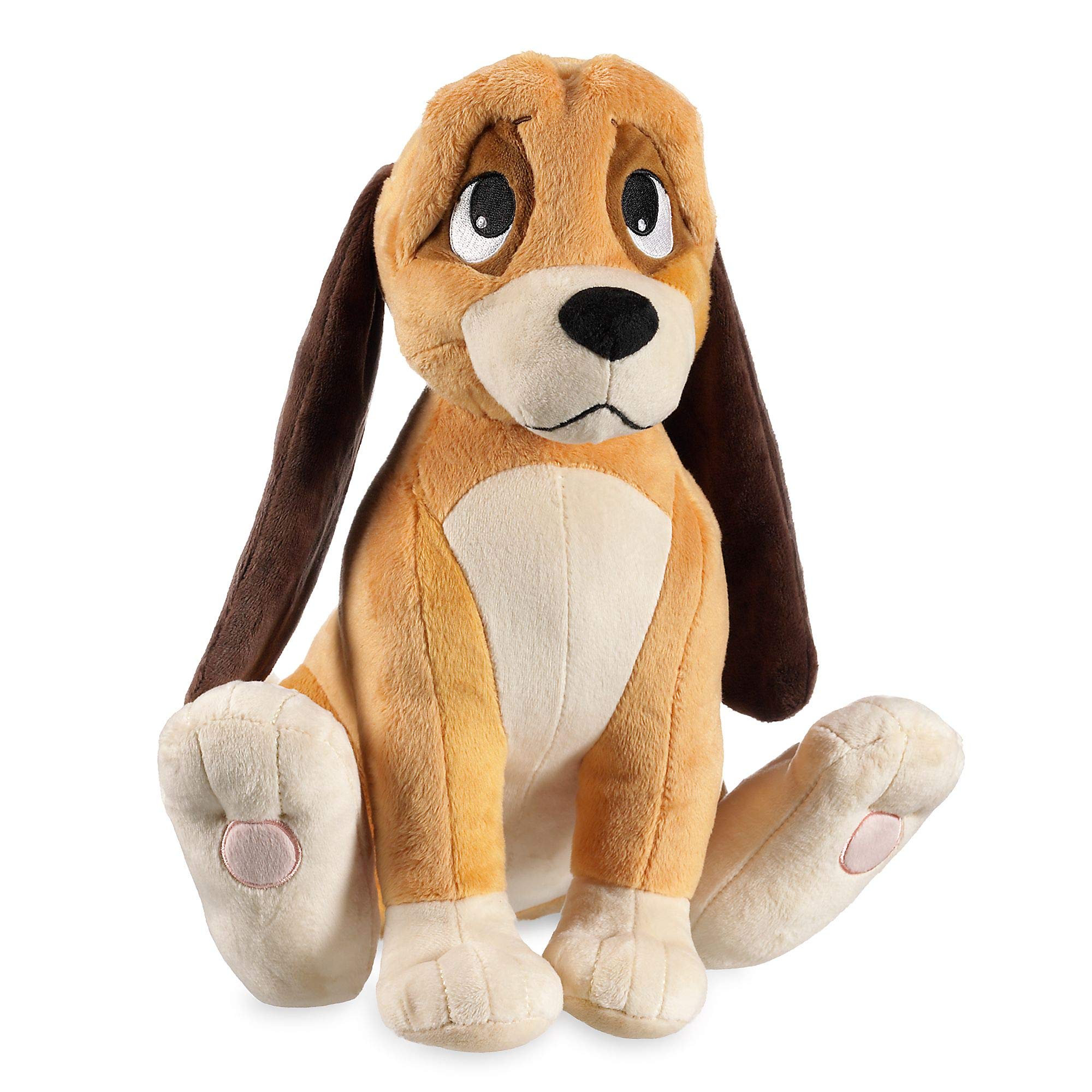 Disney Store Official Copper Medium Soft Plush Toy Dog - The Fox and the Hound - 33cm/13” Made With Soft Feel Fabric and Embroidered Features - Suitable for Ages 0+