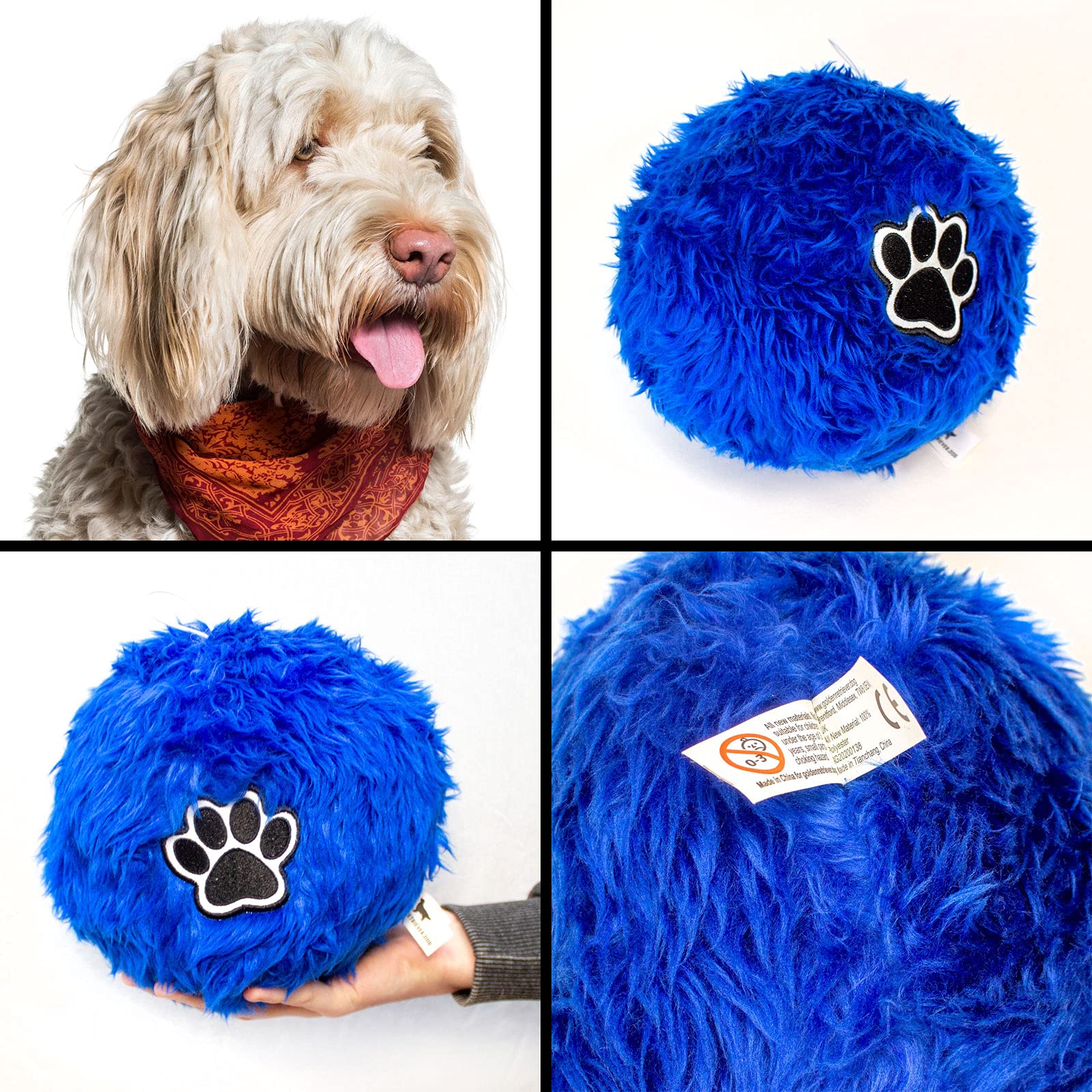 Soft Fluffy Dog Ball For PORTUGUESE WATER DOG - Large Size Ball