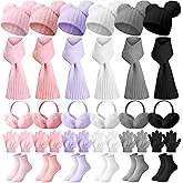 Chicingyou 30 Pcs Toddlers Winter Hat Scarf Gloves Earmuff Sock Set for Kids Hat Gloves Knit Neck Scarf for Girl Boy Children