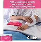 Clinell Chlorhexidine Wash Cloths Pack of 8 - Rinse Free Body Wipes view 4