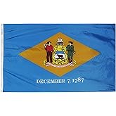Annin Flagmakers Delaware State Flag USA-Made to Official State Design Specifications, 3 x 5 Feet (Model 140860)